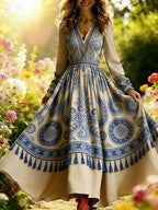 Robe florale effet 3D — Élégance casual