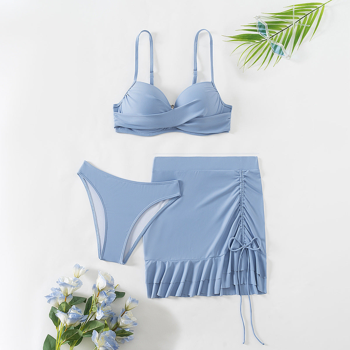Raphaëlle — Bikini deux-pièces à armatures bleu
