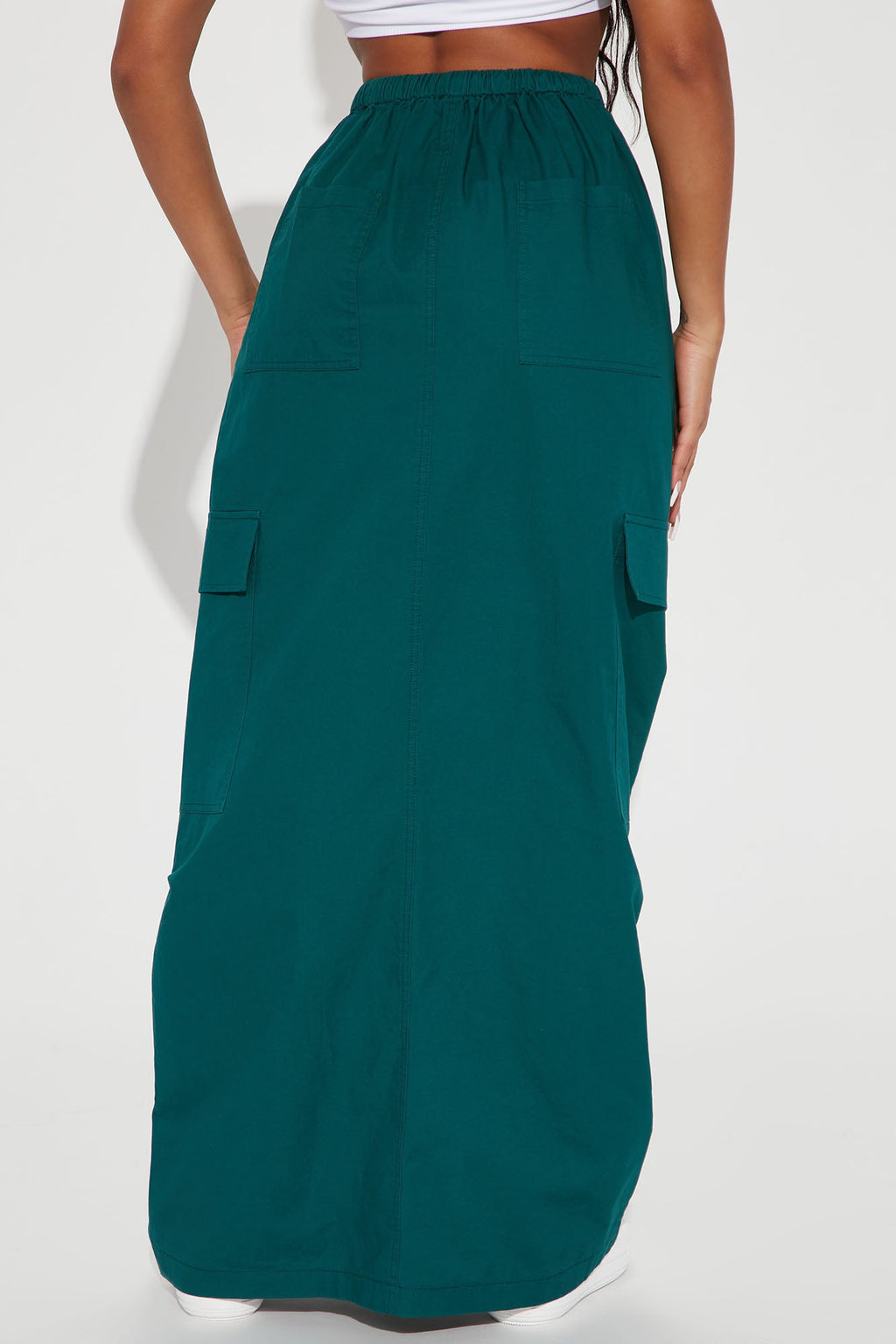 Jupe longue cargo Cool Girl - Bleu sarcelle