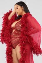 Bedroom Eyes Robe - Wine