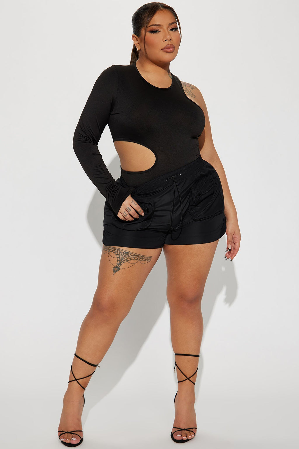Short cargo en nylon Next Level - Noir