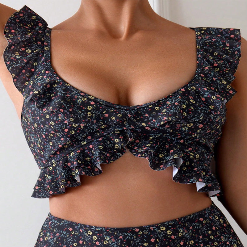 Jeanette — Maillot de bain dos nu à motif floral