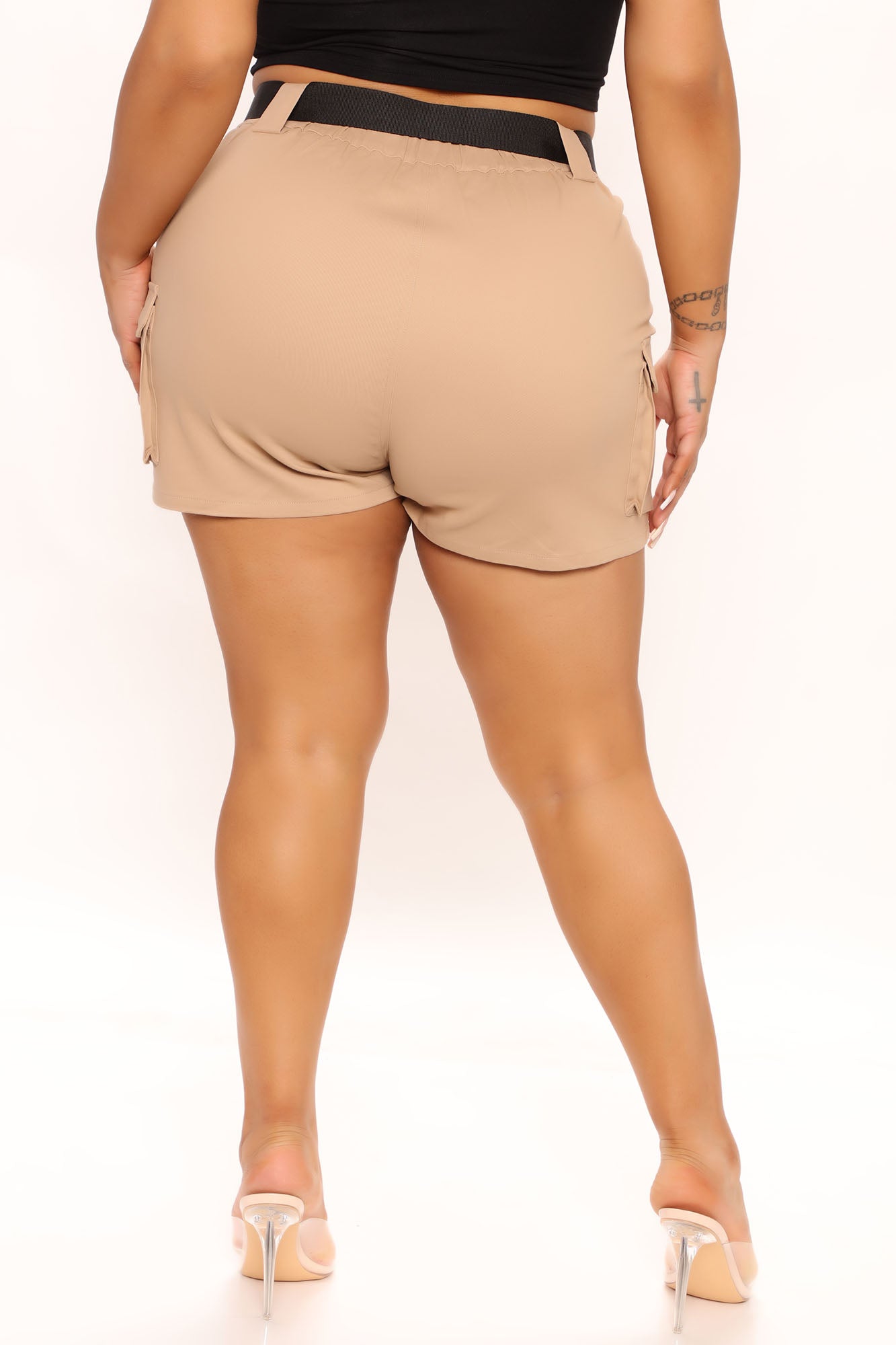 Short cargo à boucle - Kaki