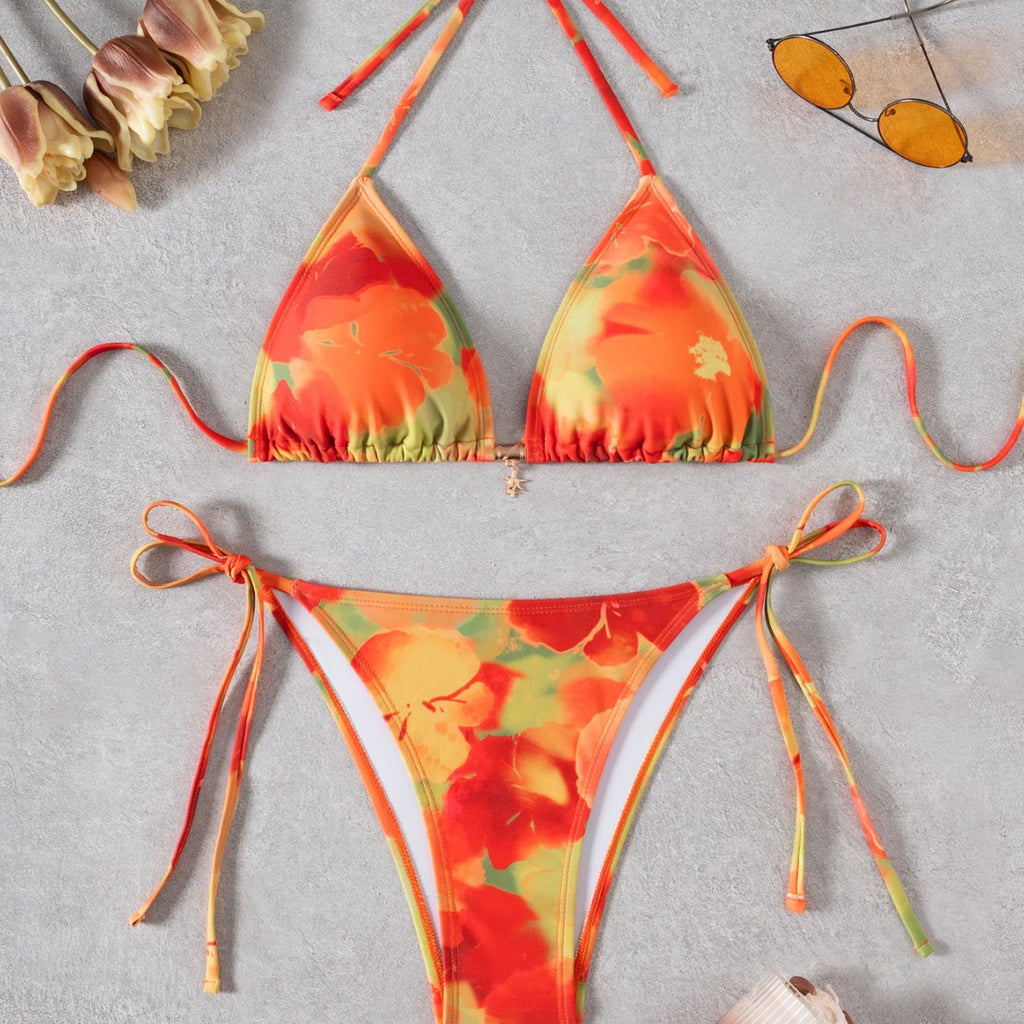 Pauline — Orange two-piece bikini