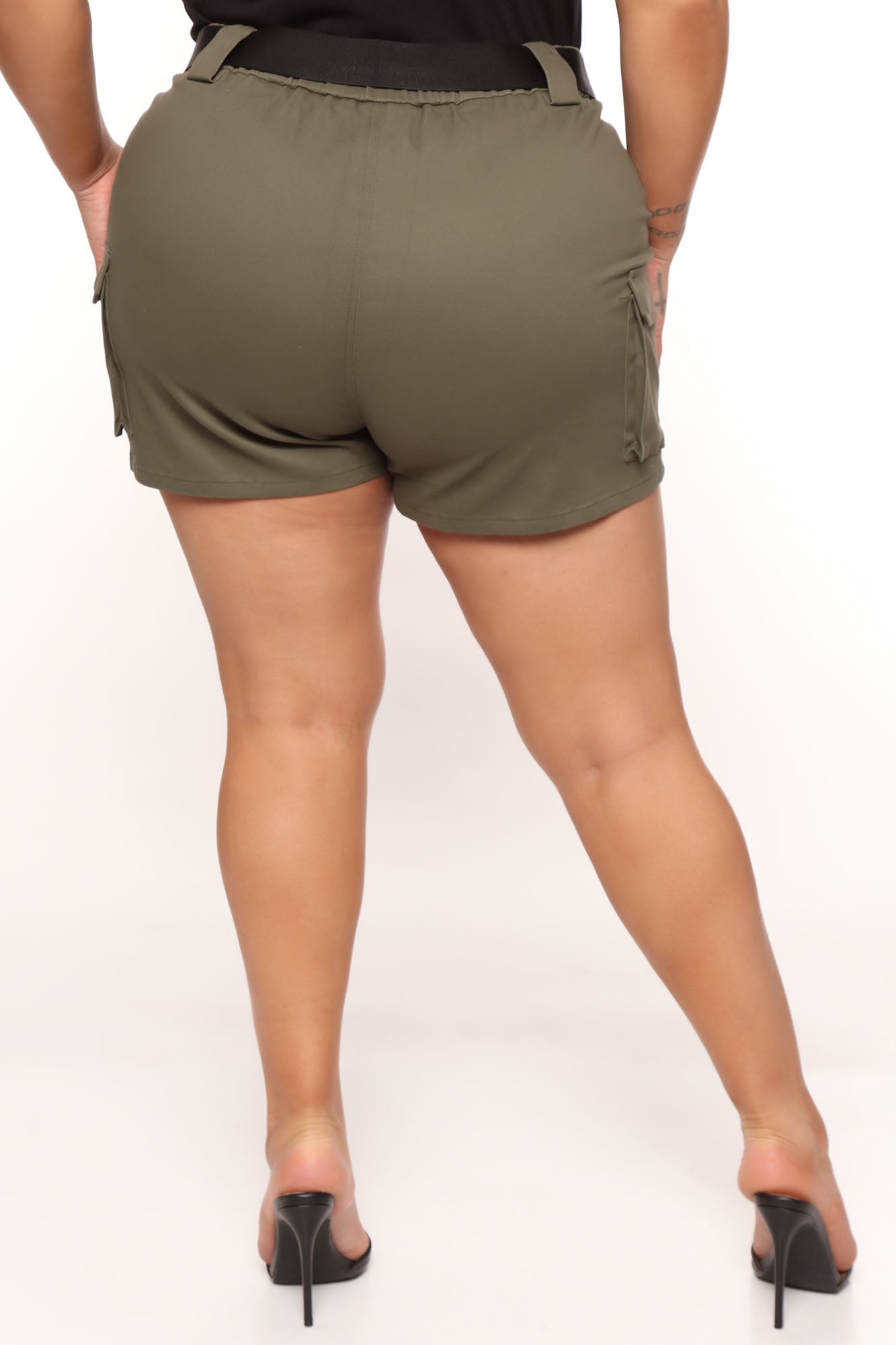 Short cargo à boucle - Olive