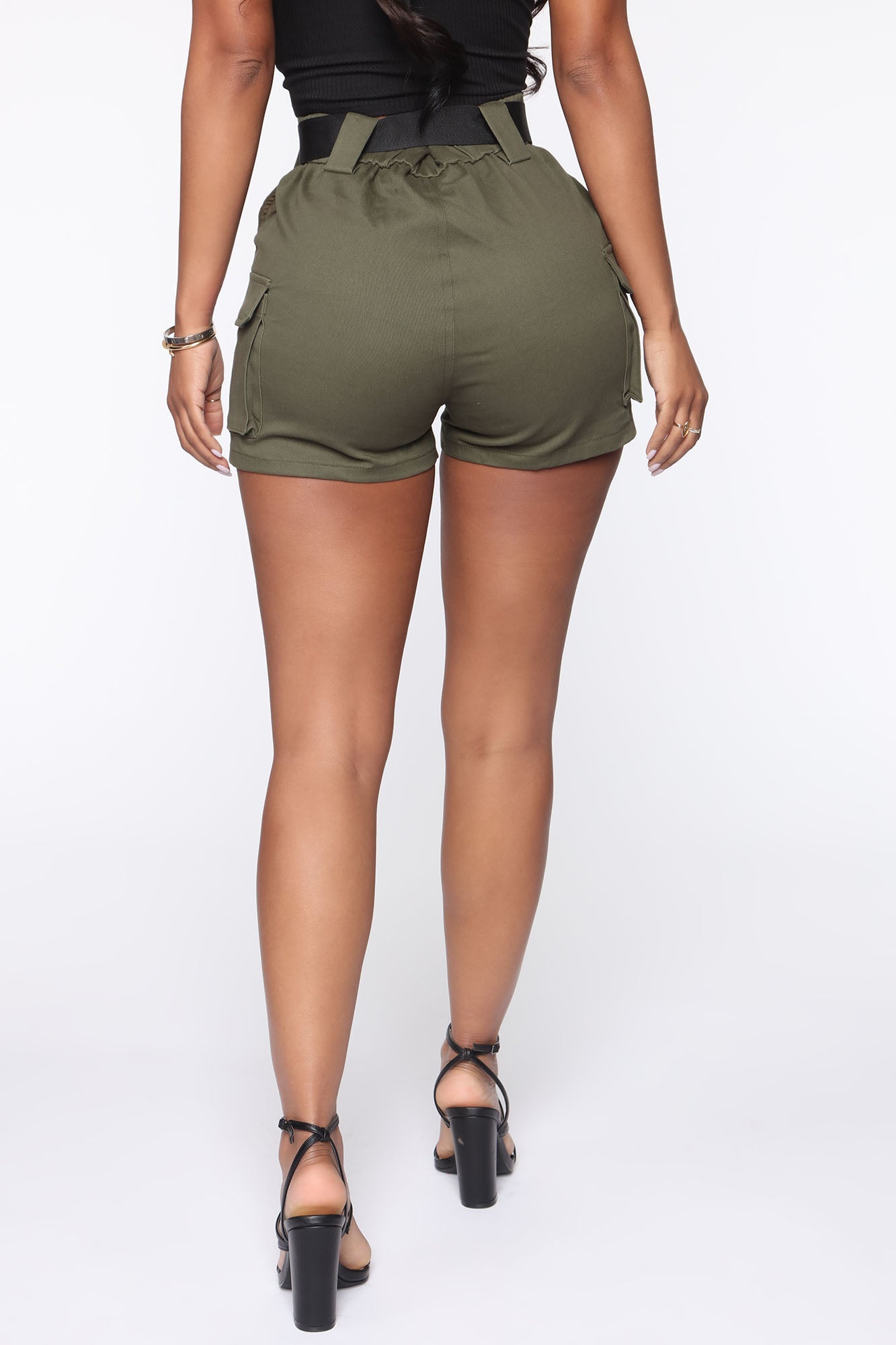 Short cargo à boucle - Olive