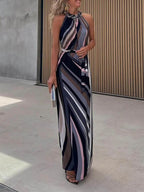 Robe d'été géométrique à bretelles