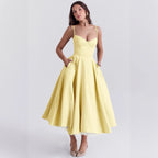 Robe longue voile ajouré – Élégance fluide et légère