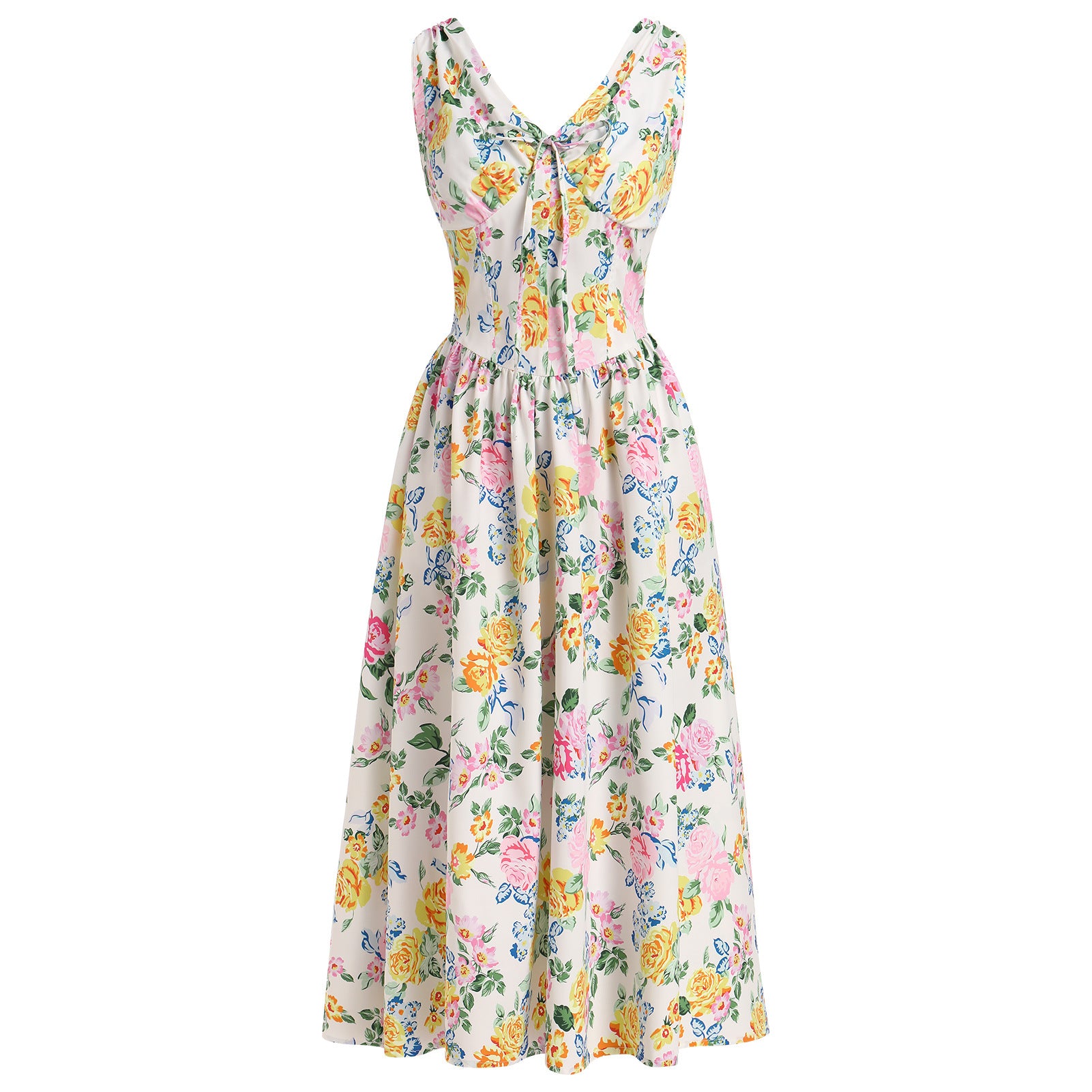 Robe portefeuille florale — Élégance vintage intemporelle