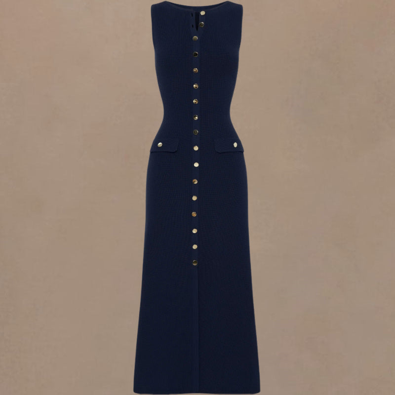Bodycon checked sleeveless dress