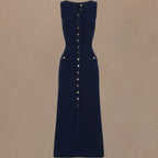 Bodycon checked sleeveless dress