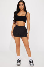 Short cargo taille basse Easton - Noir
