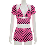 Ensemble pois chic — Short et débardeur coordonné