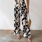 Printed dungaree jumpsuit