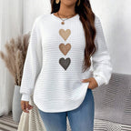 Pull décontracté à manches longues Love
