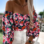 Haut imprimée sexy à épaules dénudées - Chic&Shines