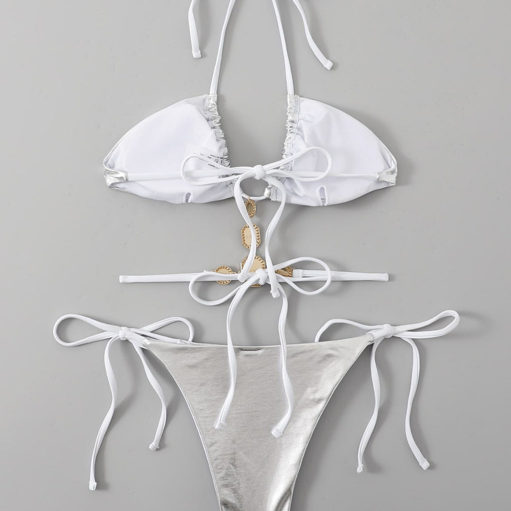 Cleopatra — Two-piece silver bikini
