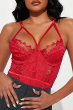 Teddy en dentelle Someone To Love - Rouge