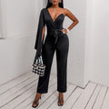 Combinaison pantalon à une épaule volante - Chic&Shines