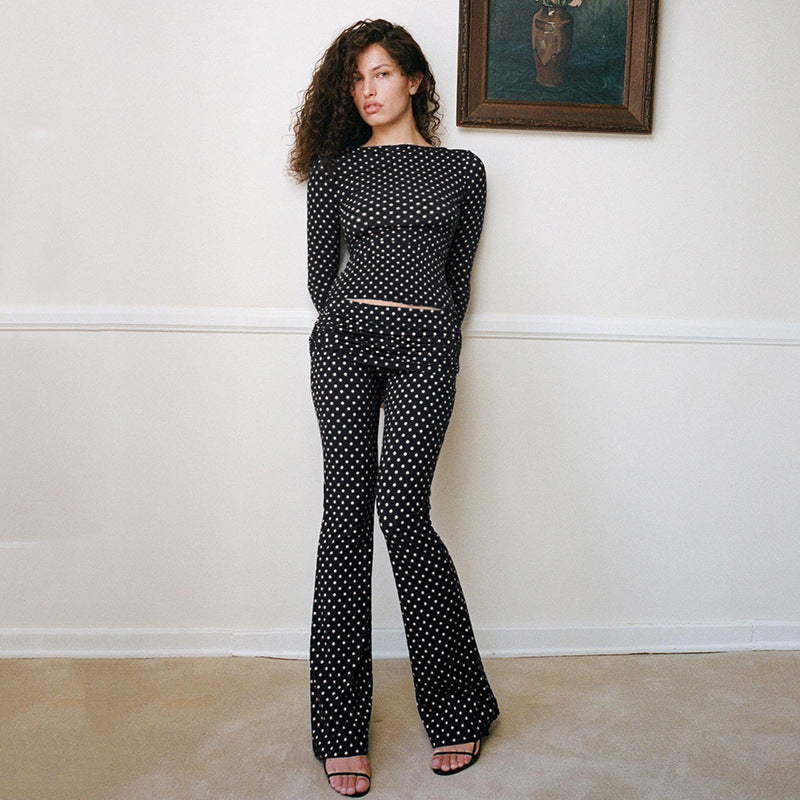 Ensemble deux pièces à pois – Allure intemporelle