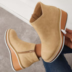 Bottines zippées à plateau pour femmes