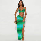 Dalida — Blue Beach Wrap Set