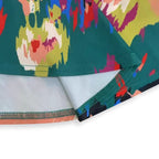 Robe mi-longue color-block taille haute