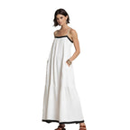 Robe longue lin fluide — élégance décontractée