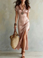 Robe longue élégante et sophistiquée