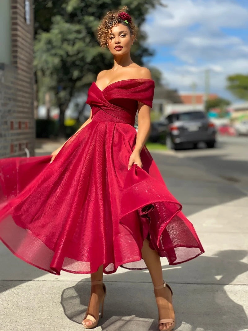 Robe de soirée à épaules dénudées - Chic&Shines