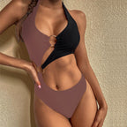 Maillot de bain 1 pièce licou découpe - Chic&Shines