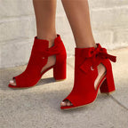 Chaussures à talon épais en daim - Chic&Shines