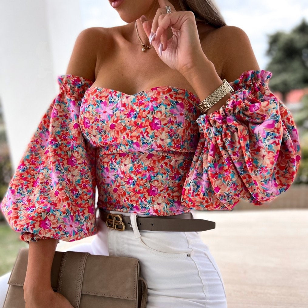 Haut imprimée sexy à épaules dénudées - Chic&Shines