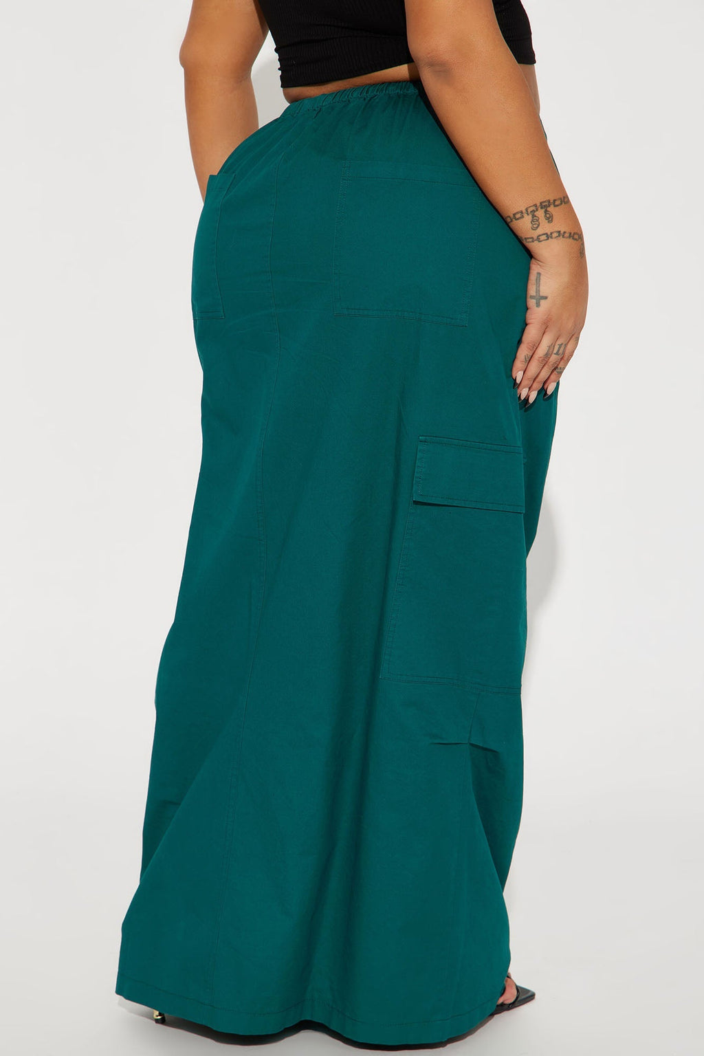 Jupe longue cargo Cool Girl - Bleu sarcelle