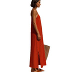 Sleeveless Square-Neck A-Line Dress