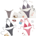 Inès — Red two-piece triangle bikini