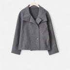 Manteau Court Femme Col Haut Chic