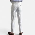 Pantalon drapé taille haute pour homme