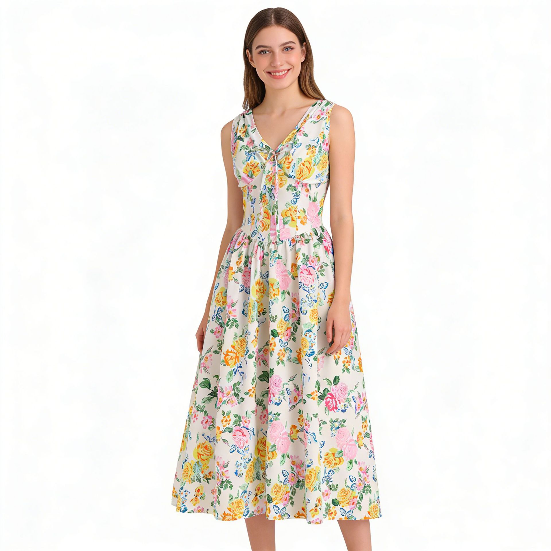 Robe portefeuille florale — Élégance vintage intemporelle