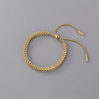 Bracelet tressé en acier titane réglable
