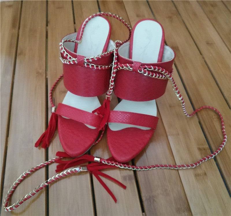 Talons hauts et bouts à lanières - Chic&Shines