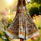 Robe florale effet 3D — Élégance casual
