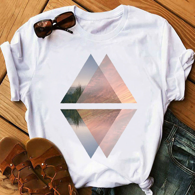 T-shirt à manches courtes imprimé - Chic&Shines