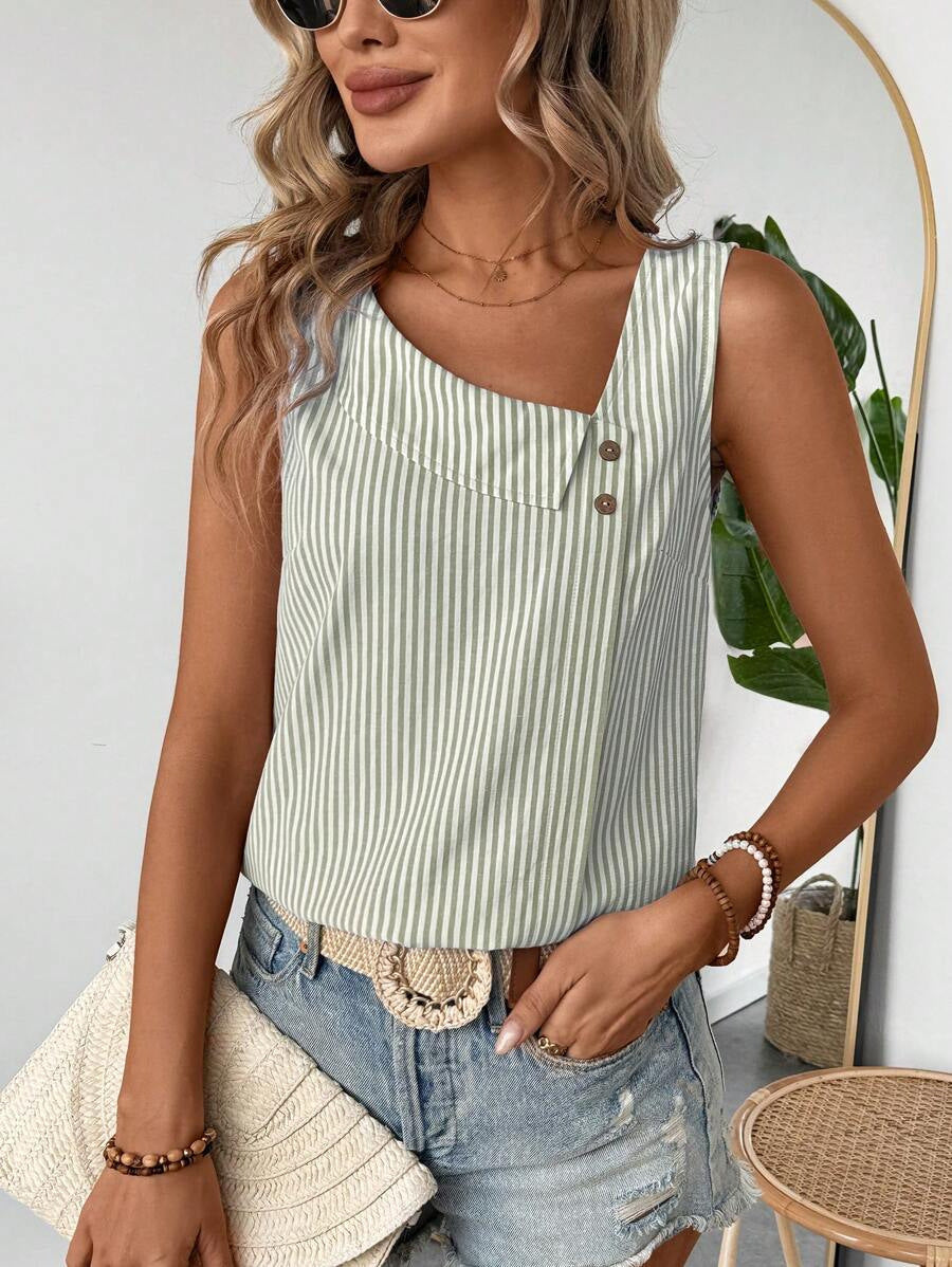 Haut sans manches col diagonal - Chic&Shines