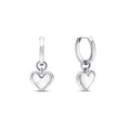 White Quartz Huggie Hoop Earrings