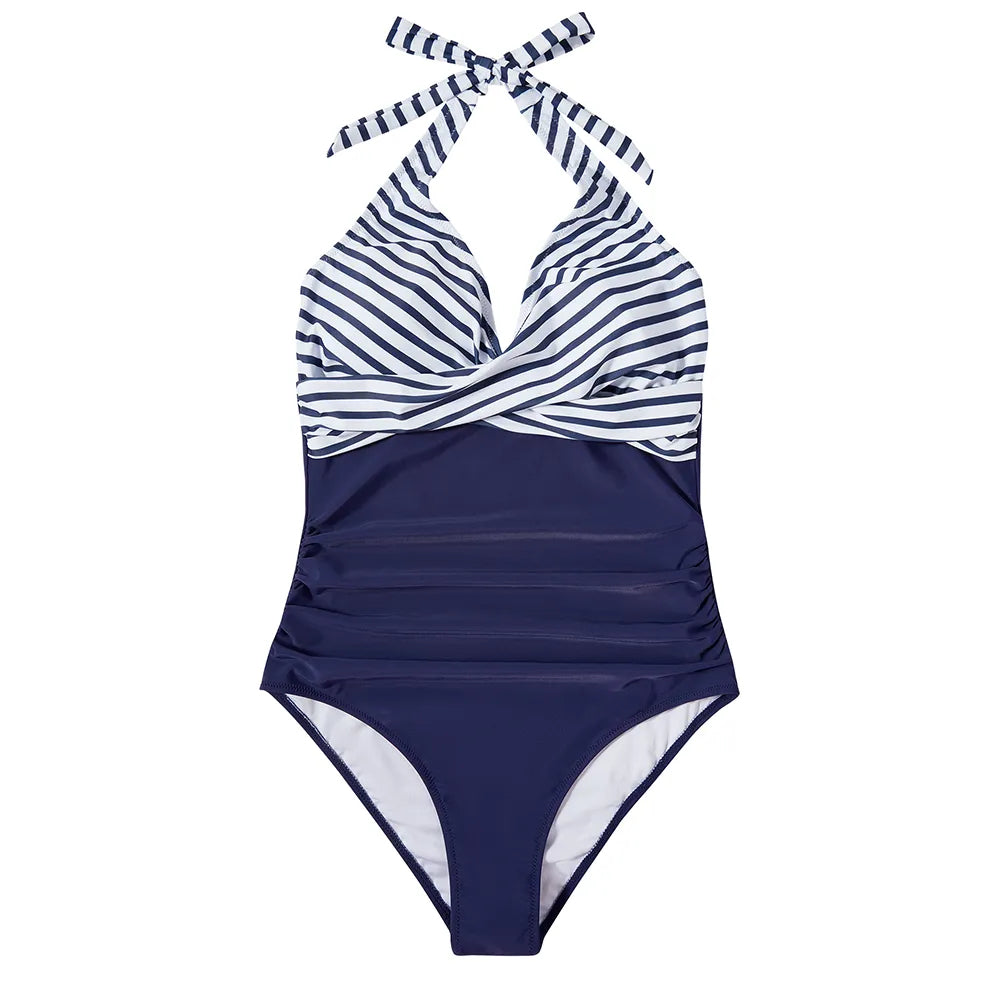 Women's push-up swimsuit, bust-enhancing, figure-slimming, trendy