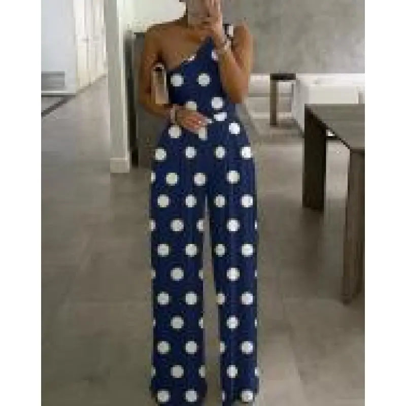 Combinaison Pantalon Une Epaule Sans Manches - Chic&Shines
