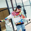 T-shirt ample à manches longues imprimé - Chic&Shines