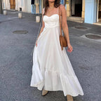 Solid color high-waisted wrap dress