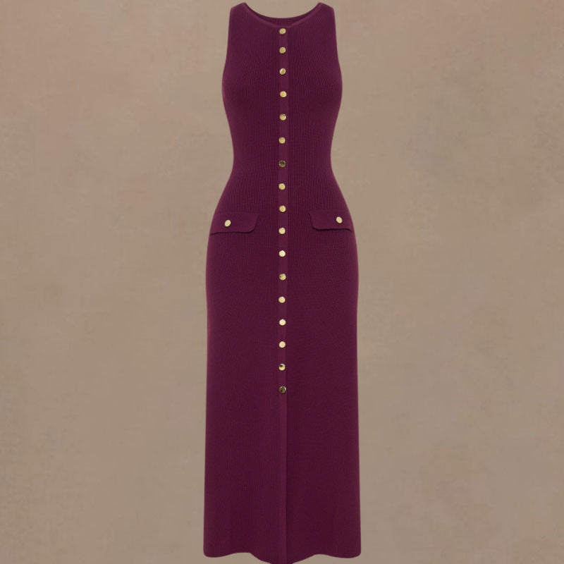 Bodycon checked sleeveless dress